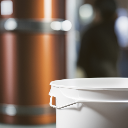 A person adding priming sugar to a bottling bucket
